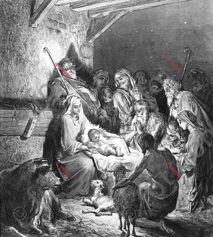 Die Geburt Christi | The Nativity  - Foto simon-134-010-sw.jpg | foticon.de - Bilddatenbank für Motive aus Geschichte und Kultur